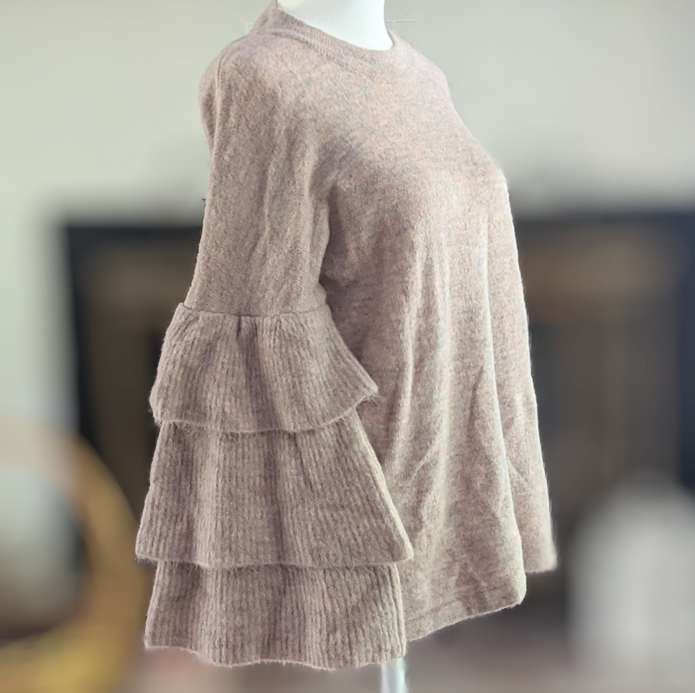 Ruffle sleeve sweater